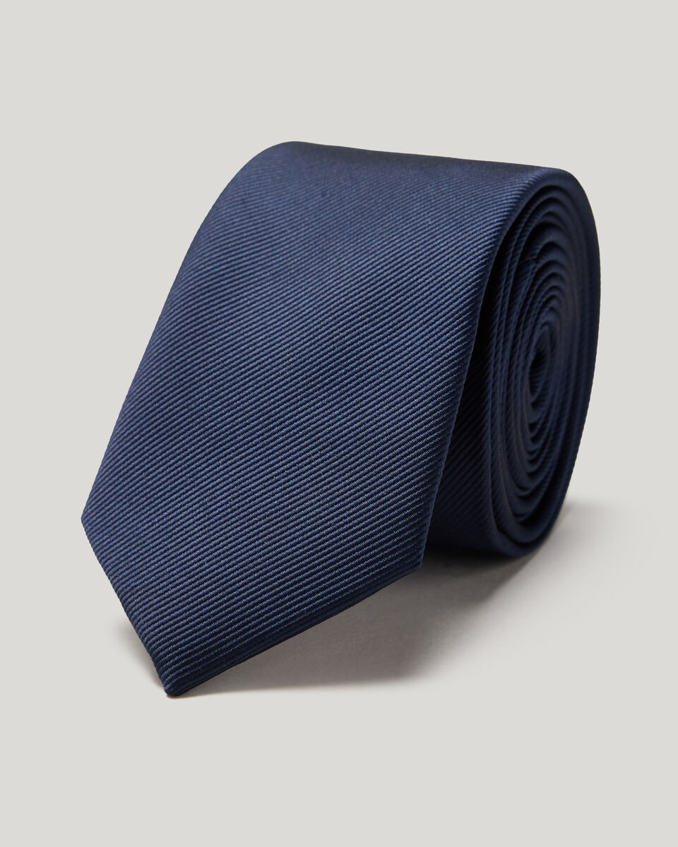 Diagonal Drill Tie, Navy, hi-res